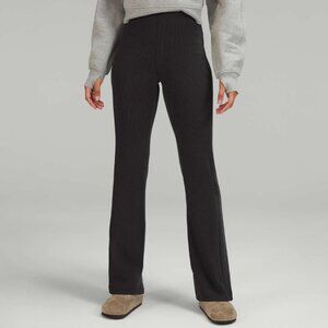 Lululemon‎ Brushed Softstreme Ribbed Zip Flared Pant 25" 6